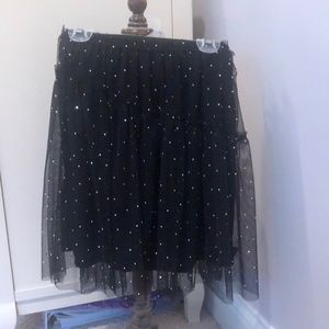 Studded tulle skirt